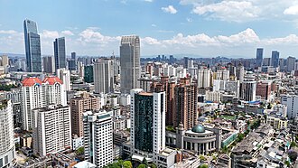 Aerial view of Kunming in May 2025