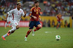 Spain v Tahiti in 2013