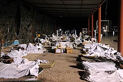 Assistance camp set up by the Brazilian Army