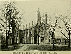 Gore Hall (1837–41) at Harvard College, Richard Bond, architect