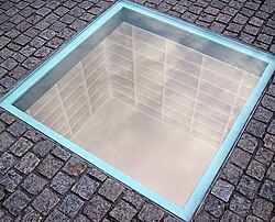 "The Empty Library", a memorial commemorating the 1933 Nazi book burning at Bebelplatz