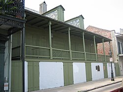 "Madame John's Legacy" was built just after the great fire of 1788, in the older, French colonial style.