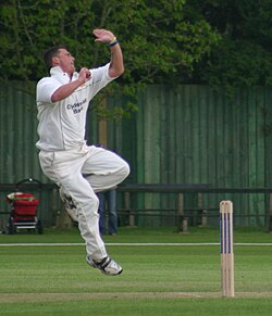 Bowlers generate momentum by running, and then release the ball upon reaching their "delivery stride".