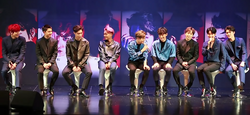 Exo at Ex'act release press conference in June 2016