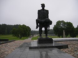 Khatyn Memorial; during World War II the German Nazis murdered civilians in 5,295 different localities in occupied Soviet Belarus.