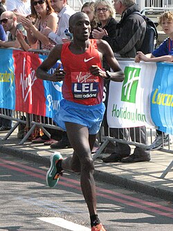 Martin Lel (pictured here in London) beat Olympic marathon champion Samuel Wanjiru to win the half in 2010