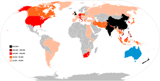 Australian residents by country of birth (2021 census)