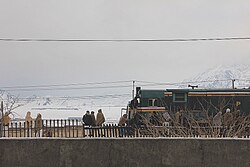 Passengers boarding a Chaman bound train at Baleli, Quetta