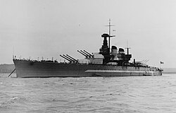 The Italian fast battleship Vittorio Veneto