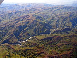 Deforestation of the Madagascar Highland Plateau has led to extensive siltation and unstable flows of western rivers.