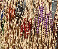 Hemp and bead jewelry