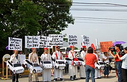Filipino protest for a local political controversy involving the Pajero bishop in 2011