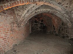 A 14th-century vaulted cellar remains of the Black Friars' Monastery in the Old Town