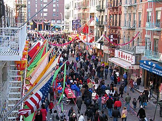 Street fairs are common in Chinatown