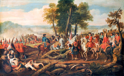 Battle of Malplaquet, 1709: an Allied victory, the losses shocked Europe and increased the desire for peace.
