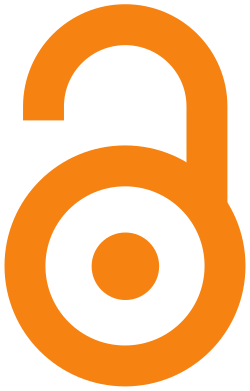 Open access logo, originally designed by Public Library of Science