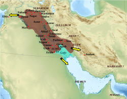 Naram-Sin campaigned from Elam in the east, to Ebla and Armanum in the west