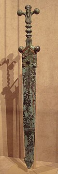 Celtic sword and scabbard circa 60 BC
