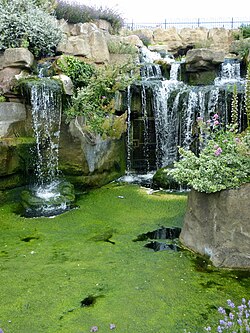 Pulhamite waterfall in Albion Place Gardens, Ramsgate