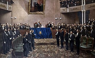 President Roca inaugurating the 1886 legislative session.