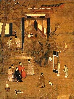 A Goryeo painting which depicts the Goryeo nobility.