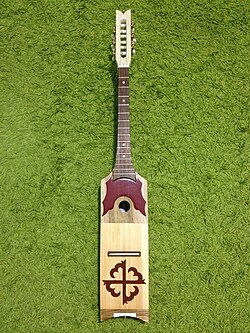 A phandar, a traditional Chechen musical instrument
