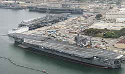 View of NAS North Island at Naval Base Coronado in San Diego