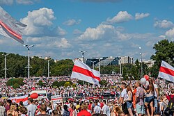 Rally against Lukashenko in Minsk, 23 August 2020