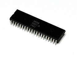 Integrated circuits are typically packaged in plastic, metal, or ceramic cases to protect the IC from damage and for ease of assembly.