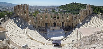 The Odeon of Herodes Atticus in Athens, built in 161 AD