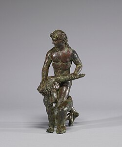 Bronze allegorical group of a Ptolemy (identifiable by his diadem) overcoming an adversary, in Hellenistic style, c. early 2nd century BC (Walters Art Museum)