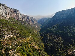 Kadisha Valley, a view from Qannoubine Monastery