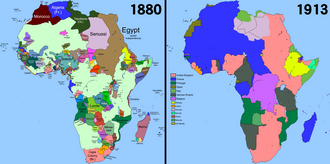 Comparison of North Africa in the years 1880 and 1913