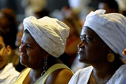 Brazilian Quilombolas during a meeting in the capital of Brazil, Brasília