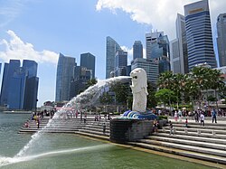 The Merlion, the official mascot of Singapore