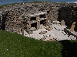 Skara Brae, Scotland. Evidence of home furnishings (shelves)