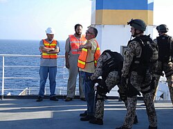 A German Navy boarding team