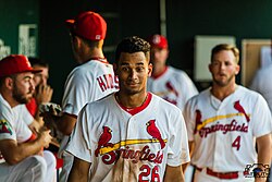 Players of the Double-A Springfield Cardinals in July 2017
