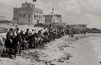 Hobyo Sultanate cavalry and fort, 1924