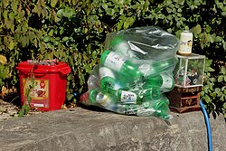 Bottles in a plastic bag