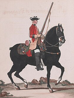 c. 1742 engraving of a regimental private