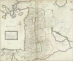 A 1692 map of Canaan, by Philip Lea