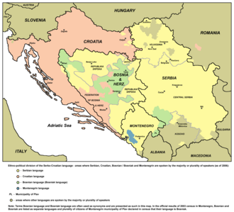 Areas with an ethnic Croatian majority (as of 2006)