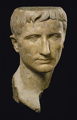 A Roman bust of Augustus