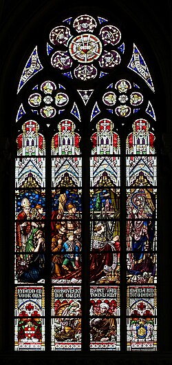 King Albert and Queen Elisabeth in prayer for Our Lady of Laeken, an image displaying the Catholic faith of the royal house.