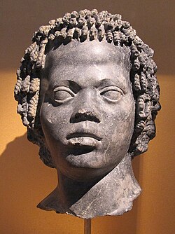 Marble portrait of a Nubian ca. 120–100 BC[159]