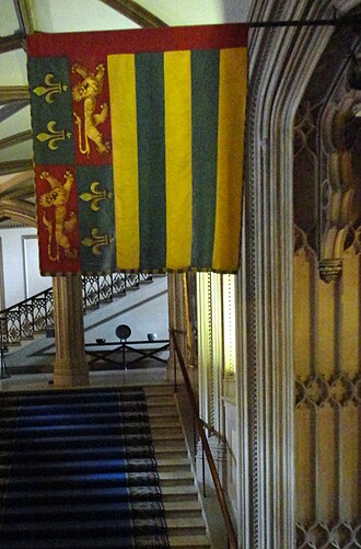 The 8th Duke of Rutland's banner as Knight of the Garter, now on display at Belvoir Castle