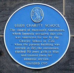 Leeds Charity School Blue Plaque