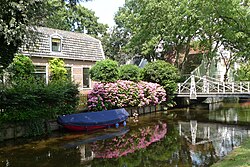 Canal in Broek in Waterland, Netherlands