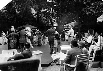The "Golden Twenties" in Berlin: a jazz band plays for a tea dance at the hotel Esplanade, 1926.